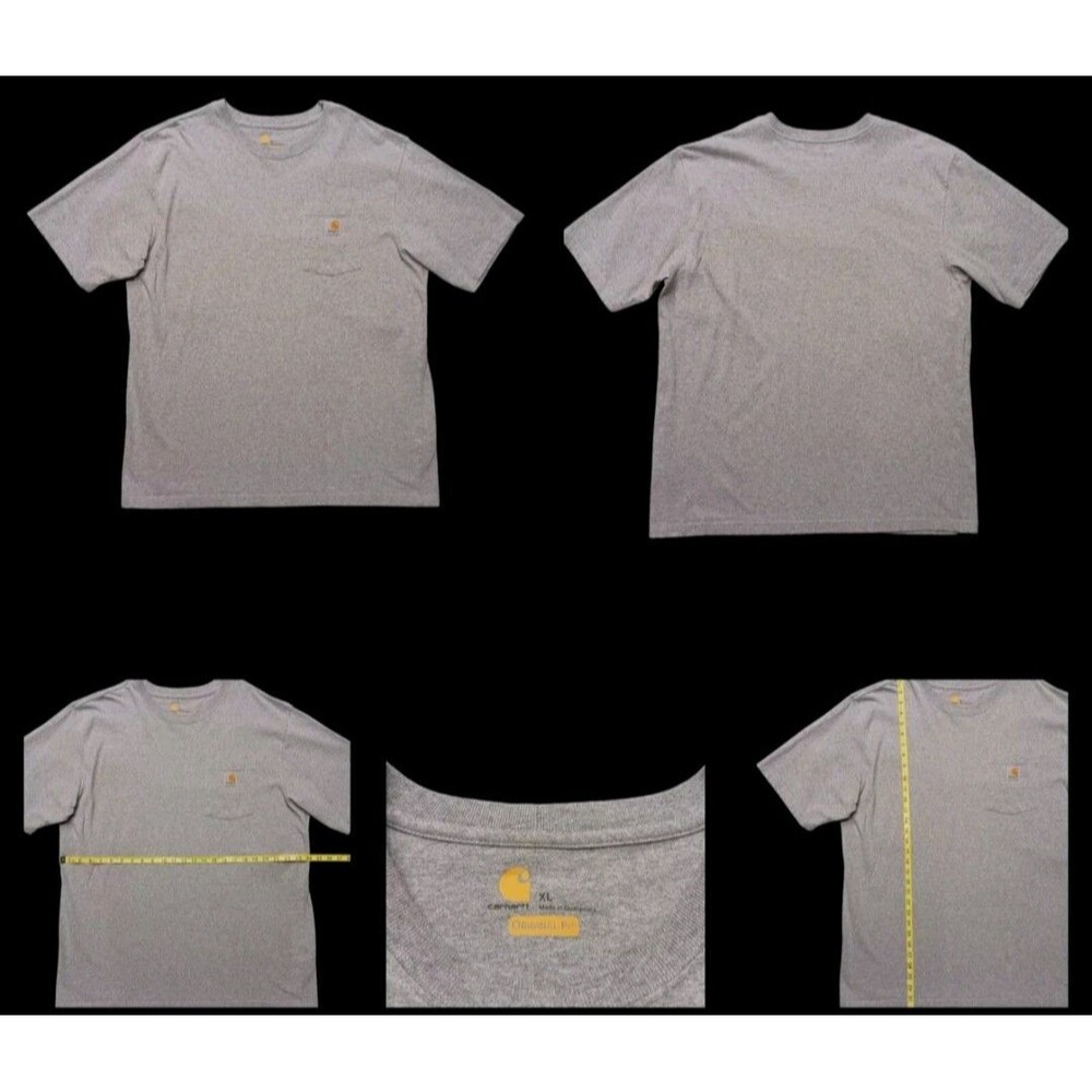 Carhartt Light Gray Work Casual T-Shirt With Pocket, Original Fit Size XL